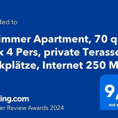2 Zimmer Apartment, 70 Qm, Max 4 Pers, Private Terasse, 2 Parkplatze, Internet 250 Mbit 加特林根 外观 照片