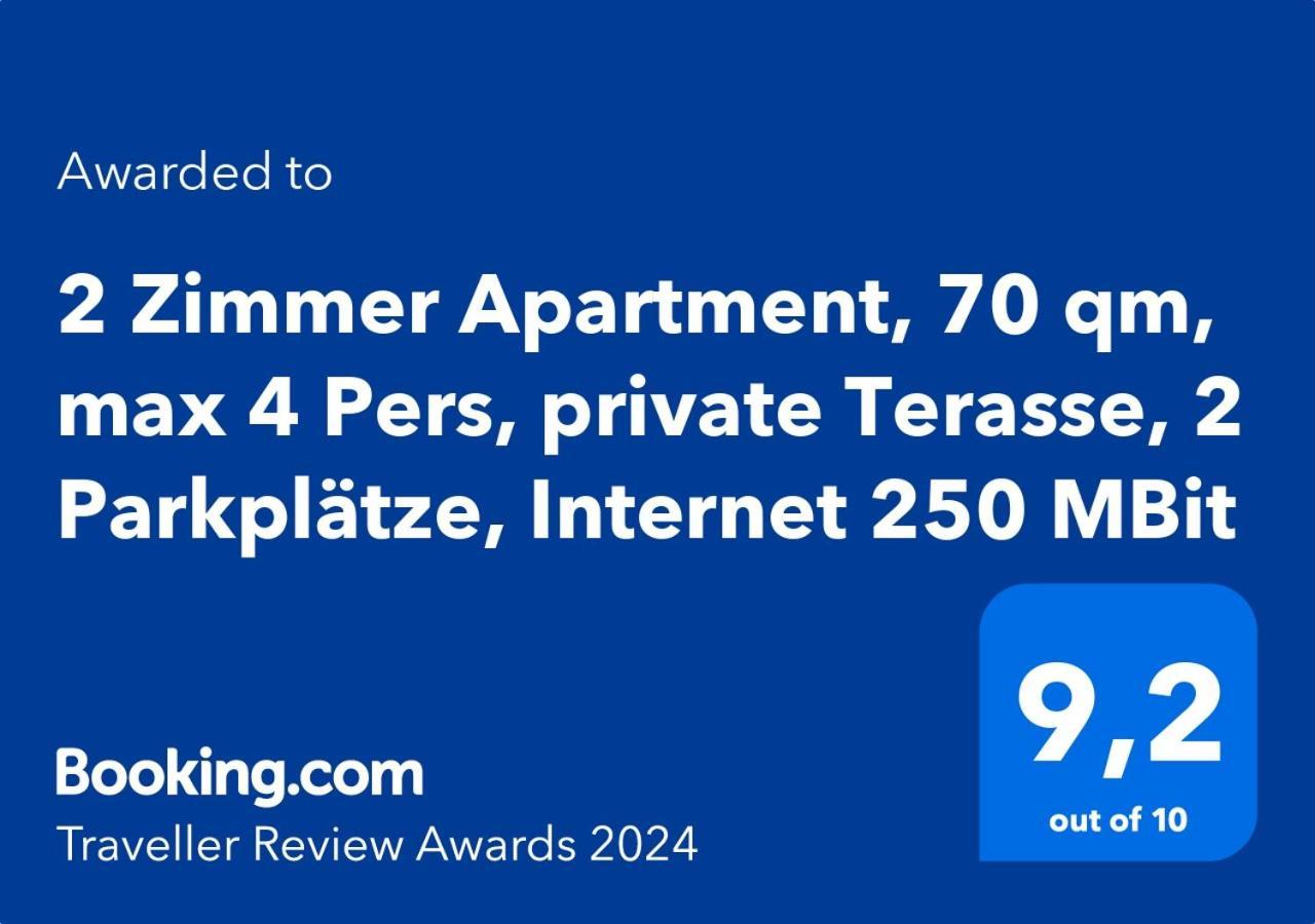2 Zimmer Apartment, 70 Qm, Max 4 Pers, Private Terasse, 2 Parkplaetze, Internet 250 Mbit 加特林根 外观 照片